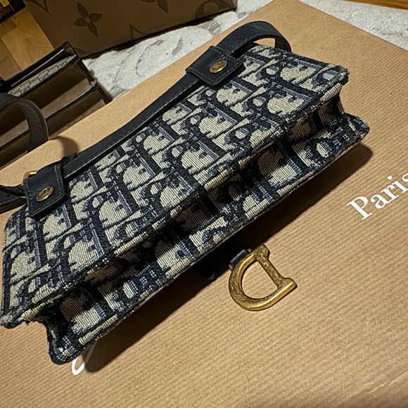 Dior Blue Oblique Saddle Belt Bag - Picture 5 of 7